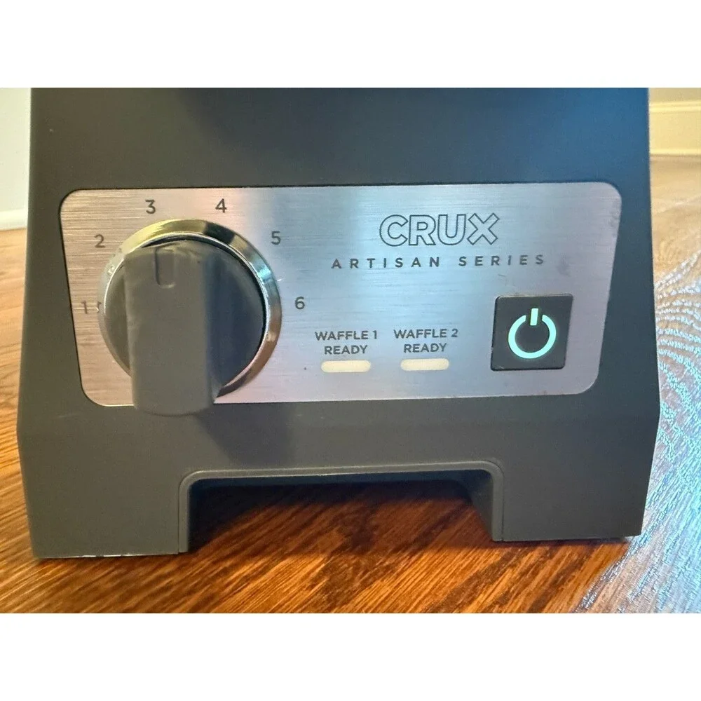 CRUX® Artisan Series Double Rotating Belgium Waffle Maker  GH-6200A Gray
